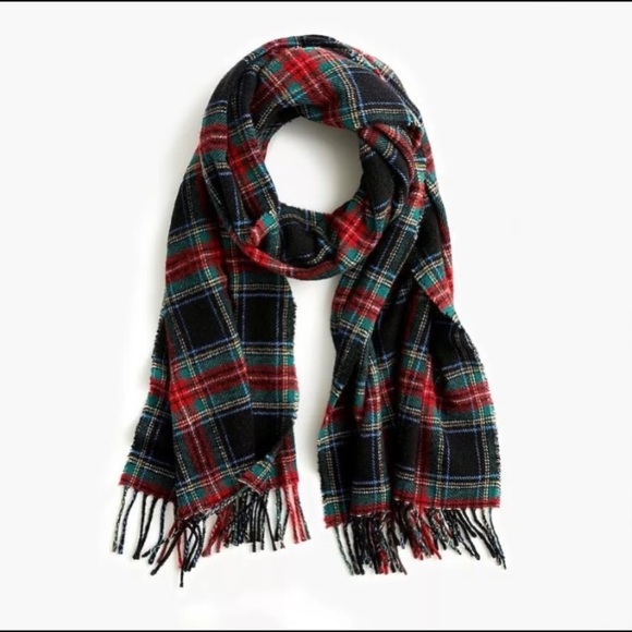 J. Crew Accessories - J. Crew Black Plaid Scarf